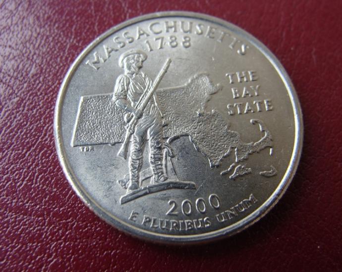 25 центов США   Массачусетс