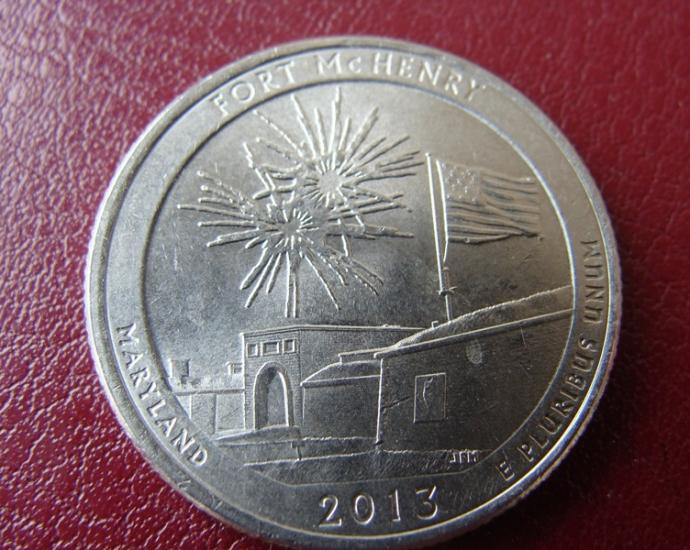 ПАРКИ США  25 центов ФОРТ ГЕНРИ 2013 год
