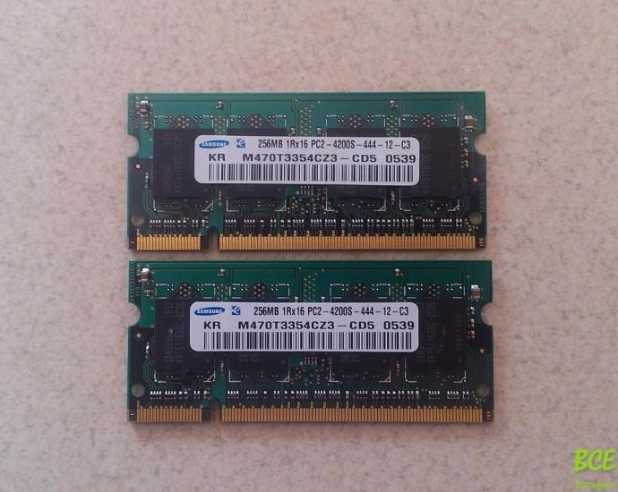 Оперативна пам'ять для ноутбука DDR2 512 мб (256+256)