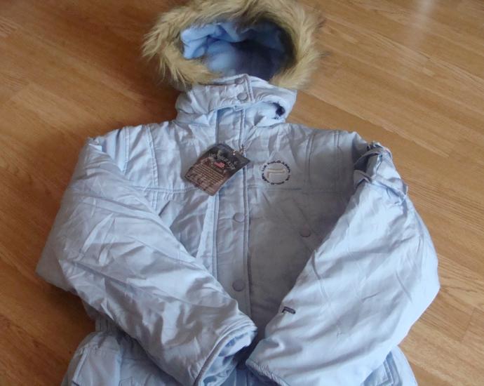 Куртка Детская. US POLO. США. Голубая с капюшоном. 10-12 лет.