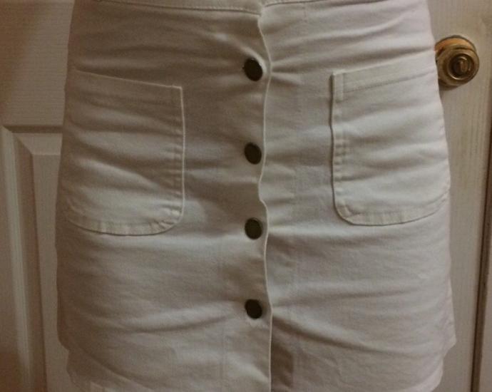 Юбка джинсовая белая